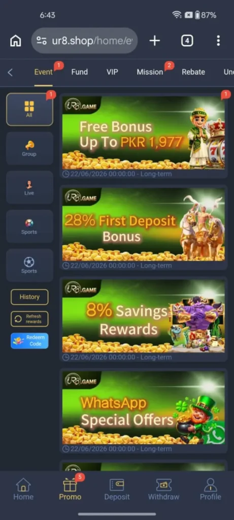 Key Features of UR8 Game
