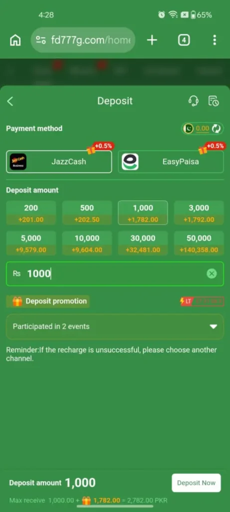 FD777 Game Deposit