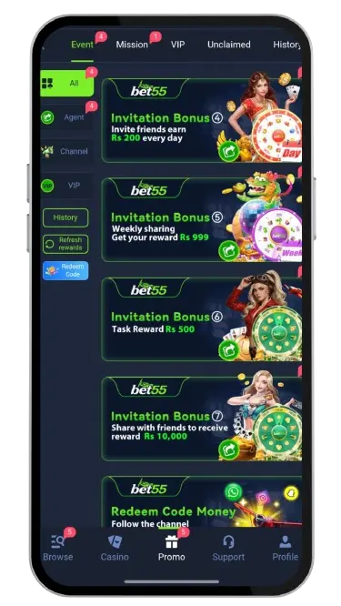 Bet55 Game Features
